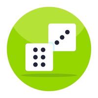 A flat design, icon of ludo dices vector