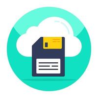 Vector design of cloud floppy