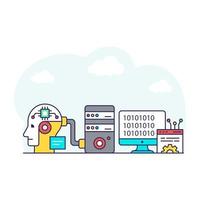 An illustration design of binary coding vector