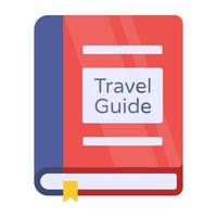 An editable design icon of travel guide vector