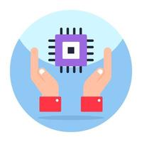 Perfect design icon of microchip care vector