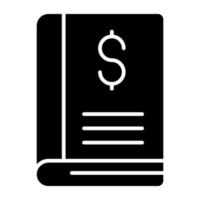 Trendy vector design of financial book