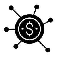 A perfect design icon of financial network vector