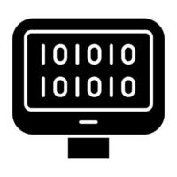 icono de código binario, vector editable