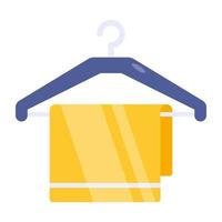 Editable design icon of hanging towel vector