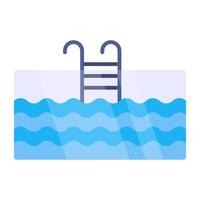 Editable design icon of swimming pool vector