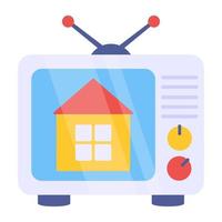 Modern design icon of estate tv channel vector
