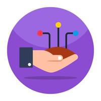 Unique design icon of digital hand vector