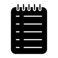 An icon design of diary vector