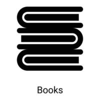 books line icon isolated on white background vector