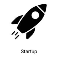 startup, launch line icon isolated on white background vector