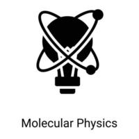 molecular physics line icon isolated on white background vector