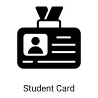 student card line icon isolated on white background vector