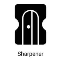 sharpener line icon isolated on white background vector