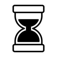sand clock, hourglass line icon isolated on white background vector