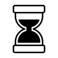 reloj de arena, icono de línea de reloj de arena aislado en fondo blanco vector