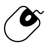 mouse line icon isolated on white background vector