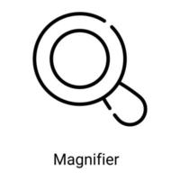 magnifier line icon isolated on white background vector