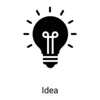 idea bulb line icon isolated on white background vector