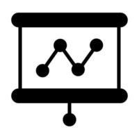 presentation line icon isolated on white background vector