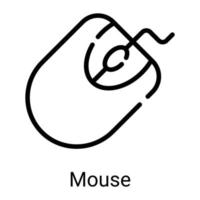 mouse line icon isolated on white background vector