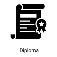 diploma line icon isolated on white background vector