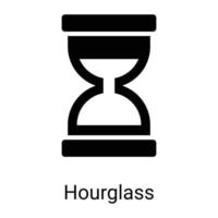 sand clock, hourglass line icon isolated on white background vector