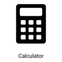 calculator line icon isolated on white background vector