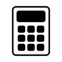 calculator line icon isolated on white background vector