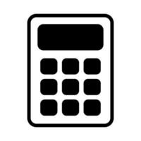 calculator line icon isolated on white background vector