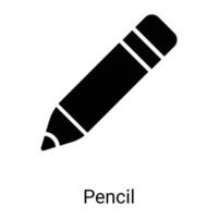 pencil line icon isolated on white background vector