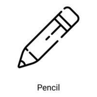 pencil line icon isolated on white background vector