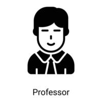 professor, teacher line icon isolated on white background vector