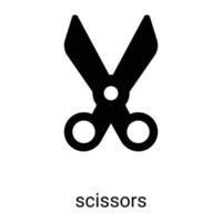 scissors, cut line icon isolated on white background vector
