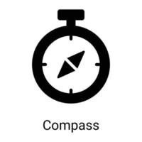 compass line icon isolated on white background vector