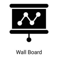presentation line icon isolated on white background vector