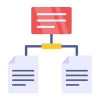 Document network icon in colored design vector