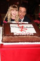 LOS ANGELES, MAR 24 - Samantha Bailey , Christian LeBlanc at the Young and Restless 38th Anniversary On Set Press Party at CBS Television City on March 24, 2011 in Los Angeles, CA photo