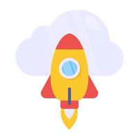 Premium download icon of cloud startup vector