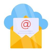 Premium download icon of cloud mail vector