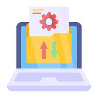 A colored design icon of folder management vector