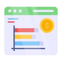 Unique design icon of web statistics vector