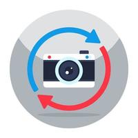 Modern design icon of VR camera vector