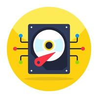 Colored design icon of hard disk vector