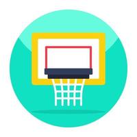 icono de aro de baloncesto en estilo editable vector