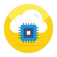 Perfect design icon of cloud processor vector
