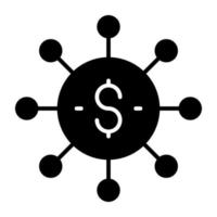 un icono de diseño perfecto de la red financiera vector