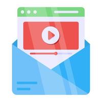 Trendy vector design of video mail