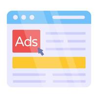 Trendy vector design of web ad