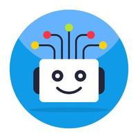 Colored design icon of robot vector